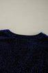 Textured Velvet Tiered Button V Neck Mini Dress