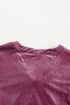 Textured Velvet Tiered Button V Neck Mini Dress