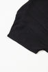 Textured Vertical Ribbed Short Sleeve Striped Knit Top