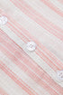 Textured Vertical Stripe Button Front Short Sleeve Blouse