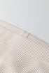 Textured Waffle Knit Asymmetric Neckline Long Sleeve Top