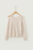 Textured Waffle Knit Asymmetric Neckline Long Sleeve Top
