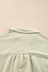Textured Waffle Knit Button Down Long Sleeve Short Sets