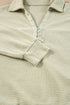 Textured Waffle Knit Button Down Long Sleeve Short Sets