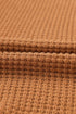 Textured Waffle Knit Button Down Shirt