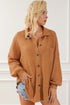 Textured Waffle Knit Button Down Shirt