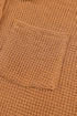 Textured Waffle Knit Button Down Shirt