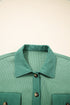Textured Waffle Knit Button Front Long Sleeve Shirt