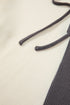 Textured Waffle Knit Button Placket Drawstring Hoodie