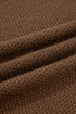Textured Waffle Knit Color Block Striped Sleeve Sweater
