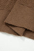 Textured Waffle Knit Color Block Striped Sleeve Sweater