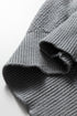 Textured Waffle Knit Color Block Striped Sleeve Sweater
