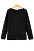 Textured Waffle Knit Drop Shoulder Pocket Long Sleeve Top