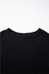 Textured Waffle Knit Drop Shoulder Pocket Long Sleeve Top