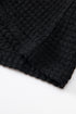 Textured Waffle Knit Drop Shoulder Pocket Long Sleeve Top