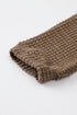 Textured Waffle Knit Drop Shoulder Pocket Long Sleeve Top