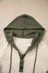 Textured Waffle Knit Henley Button Hooded Pullover