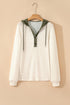 Textured Waffle Knit Henley Button Hooded Pullover