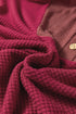 Textured Waffle Knit Henley Button Hooded Pullover