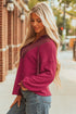 Textured Waffle Knit Henley Button Hooded Pullover