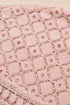 Textured Waffle Knit Lace Patchwork V Neck Top