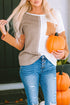 Textured Waffle Knit Long Sleeve Mixed Pattern Pocket Top