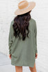 Textured Waffle Knit Open Front Pocketed Cardigan