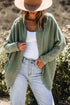 Textured Waffle Knit Open Front Pocketed Cardigan