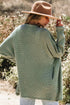 Textured Waffle Knit Open Front Pocketed Cardigan