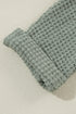Textured Waffle Knit Open Front Pocketed Cardigan