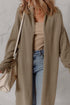 Textured Waffle Knit Open Front Relaxed Layering Cardigan