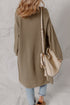 Textured Waffle Knit Open Front Relaxed Layering Cardigan