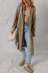 Textured Waffle Knit Open Front Relaxed Layering Cardigan