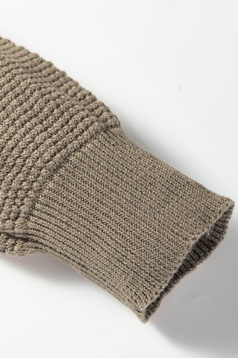 Textured Waffle Knit Open Front Relaxed Layering Cardigan