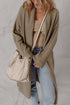 Textured Waffle Knit Open Front Relaxed Layering Cardigan