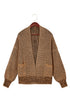 Textured Waffle Knit Open Front Slouchy Cardigan