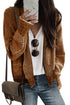 Textured Waffle Knit Open Front Slouchy Cardigan