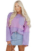 Textured Waffle Knit Patchwork Long Sleeve Thermal Top