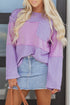 Textured Waffle Knit Patchwork Long Sleeve Thermal Top