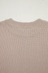 Textured Waffle Knit Patchwork Two Piece Short Set