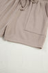 Textured Waffle Knit Patchwork Two Piece Short Set