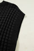 Textured Waffle Knit Short Sleeve Crew Neck Sweater