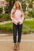 Textured Waffle Knit Stripe Dropped Shoulder Top