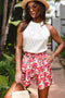 Textured Wavy Knit High Neck Sleeveless Halter Top
