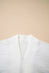 Textured Wavy Knit Quarter Zip Long Sleeve Pullover