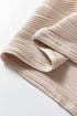 Textured Wavy Knit Quarter Zip Long Sleeve Pullover