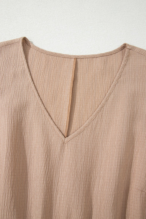 Textured Western Ruffled Short Sleeve A Line Mini Dress