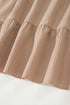 Textured Western Ruffled Short Sleeve A Line Mini Dress