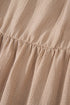 Textured Western Ruffled Short Sleeve A Line Mini Dress