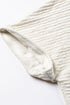 Textured Wide Sleeve Relaxed Fit V Neck Top